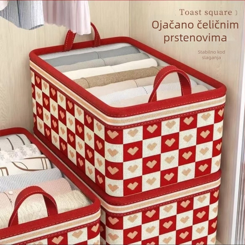 Sklopiva kutija za pohranu od tekstila, 20–30 L, višenamjenski prijenosni organizator za odjeću, knjige, igračke i sitnice