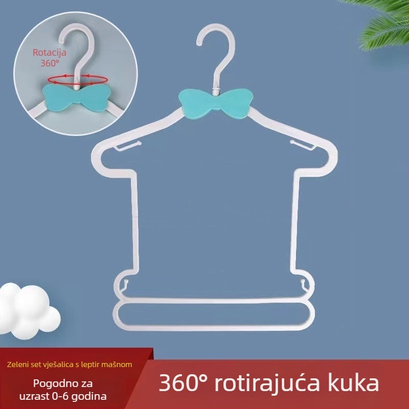 Set držača za dječje odjeće s mašnicom