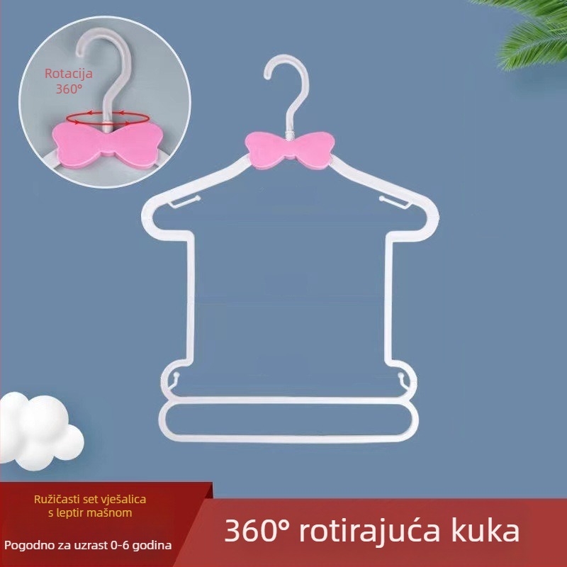 Set držača za dječje odjeće s mašnicom