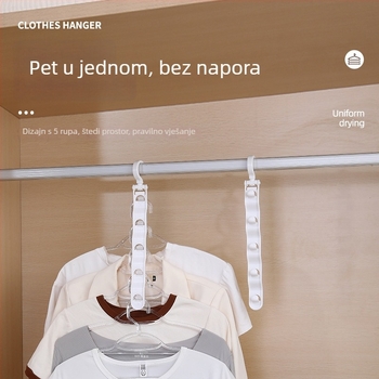 Nova višenamjenska čarobna vješalica za odjeću za ormar s pet slojeva skladištenja