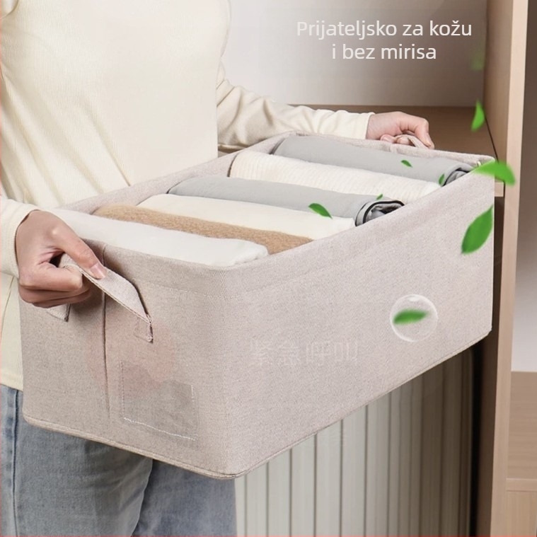 Loulan 26-litarski organizator garderobe s čeličnim okvirom od 3,8 mm, debeli PP ploči, sklopiva i periva kutija za odlaganje odjeće