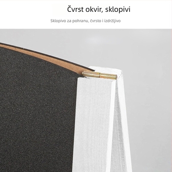 Dvostrana drvena kredna ploča u obliku A sa sklopivim stalkom za prikaz cijena