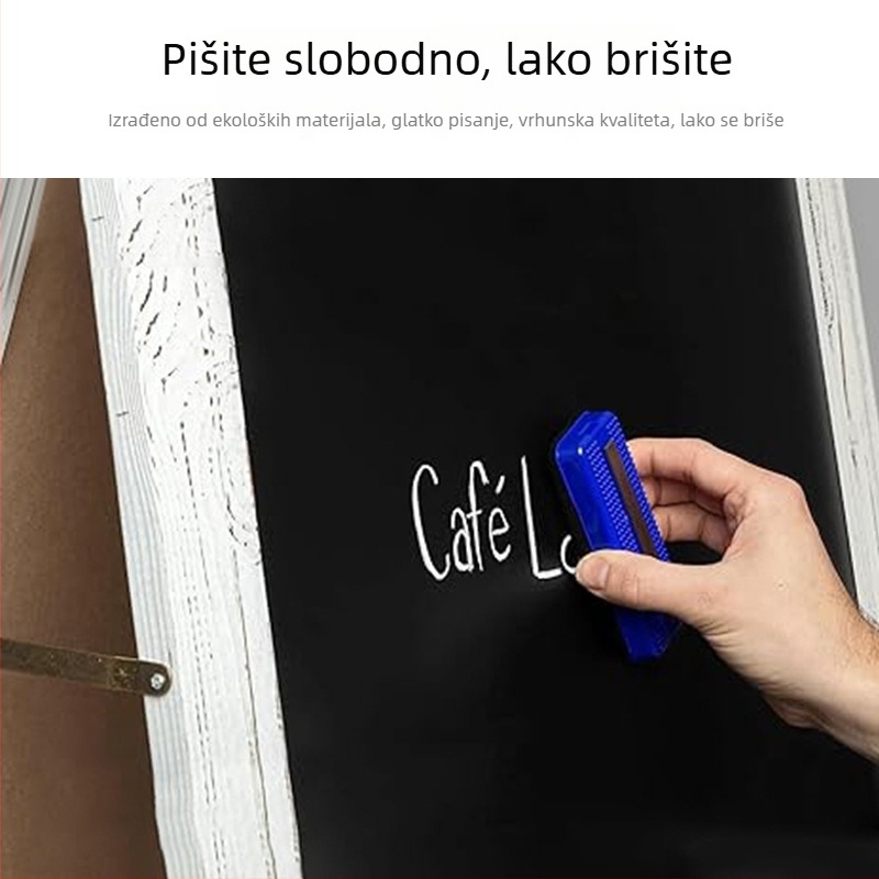 Dvostrana drvena kredna ploča u obliku A sa sklopivim stalkom za prikaz cijena