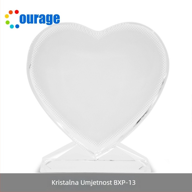 K9 kristalno staklo – prazna podloga za DIY prijenos topline slike, bijeli kristal