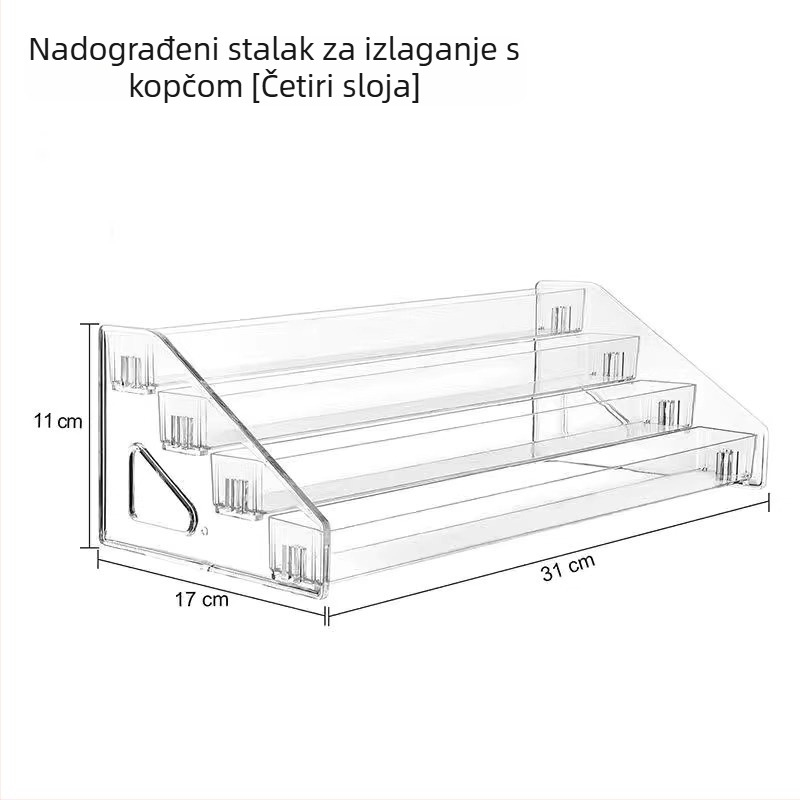 Stolni stalak za značke i figurice s višeslojnom kutijom za pohranu anime dodataka, karticama bojama i figuricama