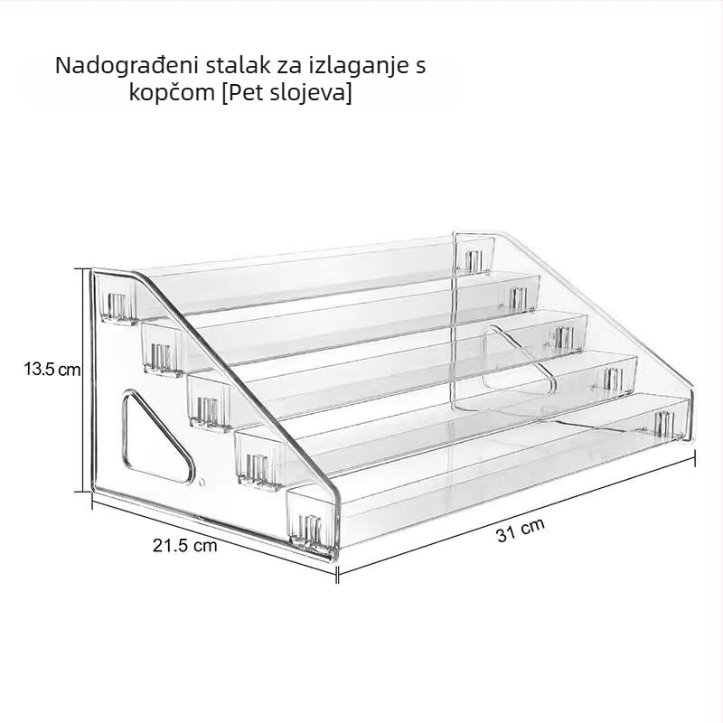 Stolni stalak za značke i figurice s višeslojnom kutijom za pohranu anime dodataka, karticama bojama i figuricama