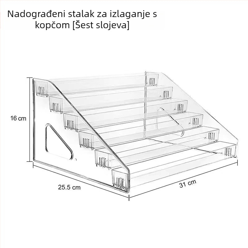 Stolni stalak za značke i figurice s višeslojnom kutijom za pohranu anime dodataka, karticama bojama i figuricama