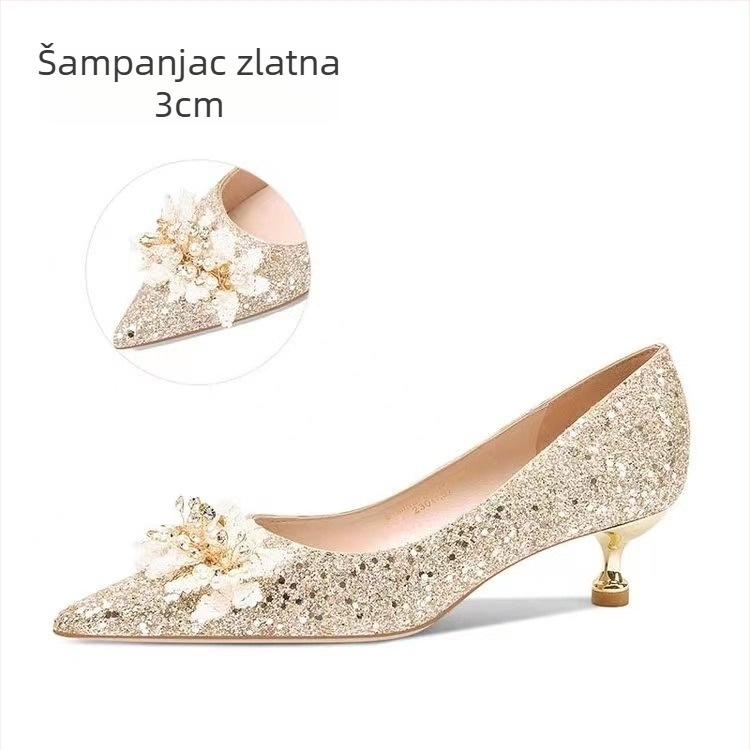 JF ženske svadbene cipele – bordo s glitter vampom, uski prst, visoke pete 6–8 cm, dva načina nošenja, stil princeze