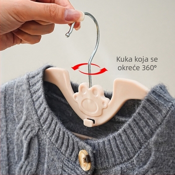 Plastična rotirajuća vješalica za odjeću sa širokim ramenima, bezšivni anti-klizni dizajn, sušilica za odjeću