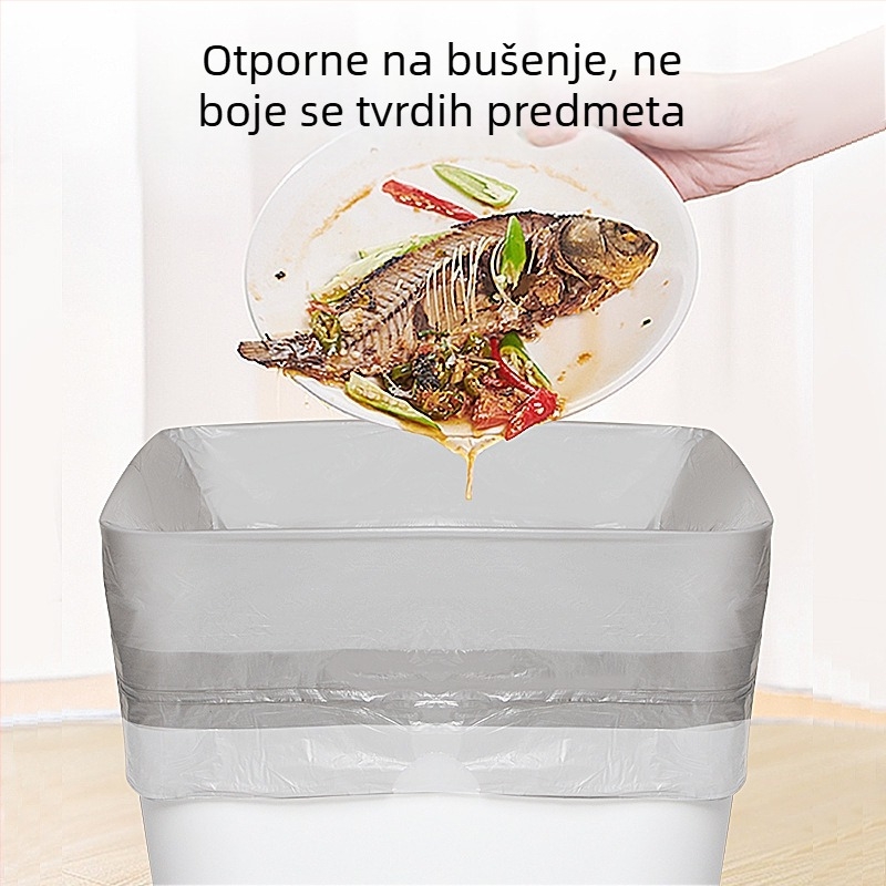 Sodolike vreće za smeće sa vrpcama, 80 komada, kućna upotreba, ekstra velike, za kuhinju ili studentski dom, jednokratne plastične vreće