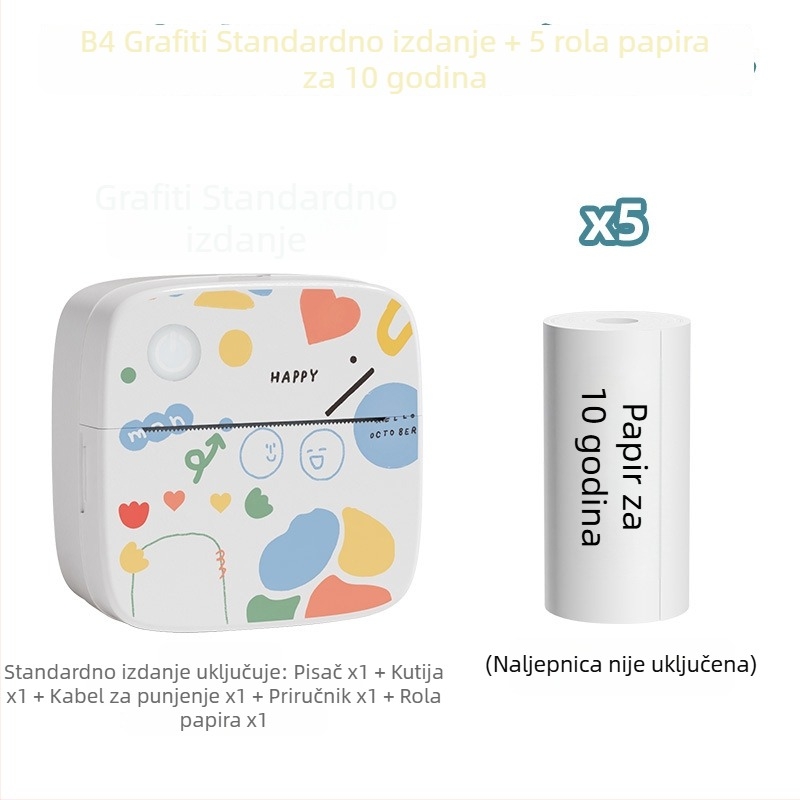 USB mini pisač naljepnica – termalno tiskanje bez tinte za logotipe i bar kodove