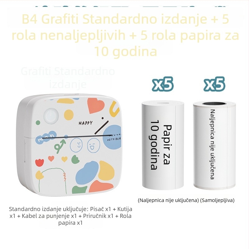 USB mini pisač naljepnica – termalno tiskanje bez tinte za logotipe i bar kodove