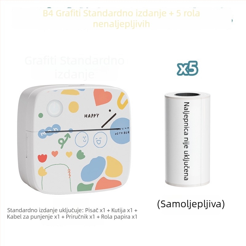 USB mini pisač naljepnica – termalno tiskanje bez tinte za logotipe i bar kodove