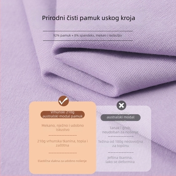 Ženski T-shirt kratkih rukava s U-dekolteom, uski struk, ljubičasta, ljeto 2025