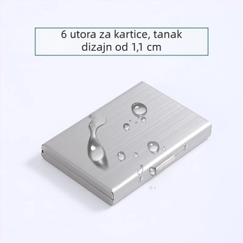 Držač kartica od nehrđajućeg čelika i kutija za ID, zaštita od demagnetizacije, unisex