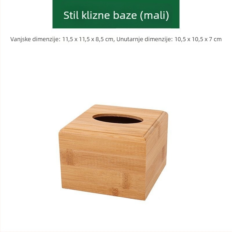 Drvena kutija za maramice od bambusovog drveta, za kupaonicu i stolni prostor