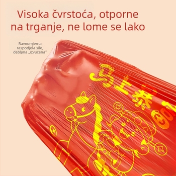 Debeli vrećice za smeće s vrpcom, otporne na kidanje, s ručkom, za kućnu upotrebu, kuhinju i dom