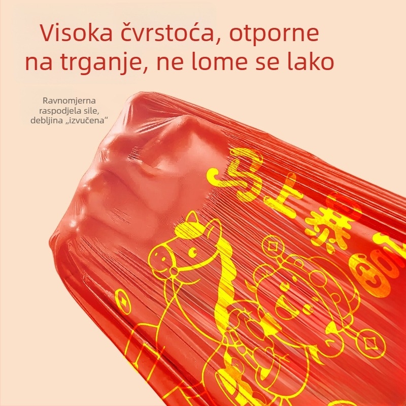 Debeli vrećice za smeće s vrpcom, otporne na kidanje, s ručkom, za kućnu upotrebu, kuhinju i dom