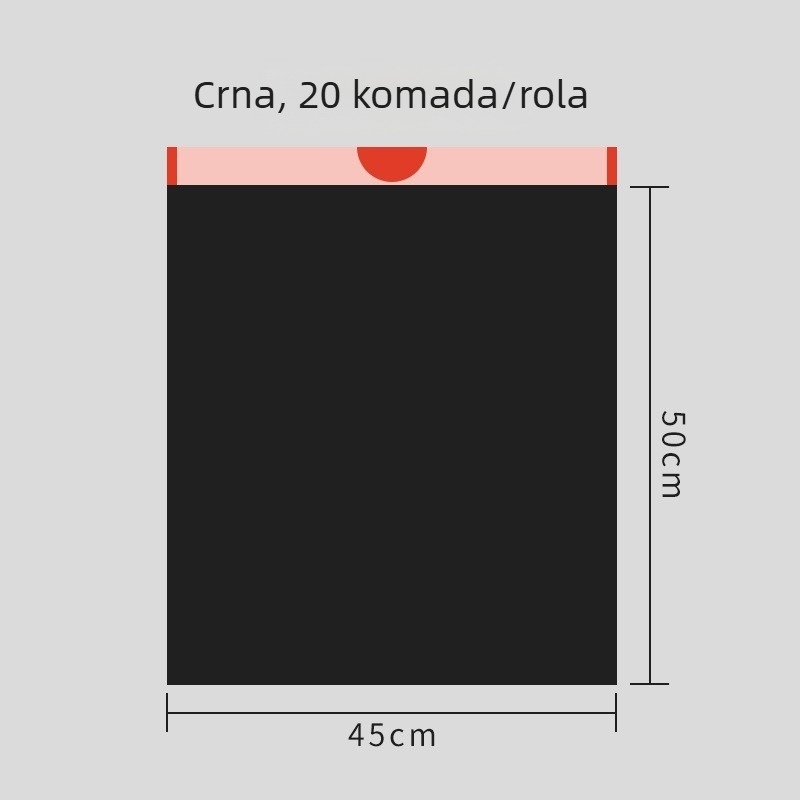 Velike vreće za smeće sa vezanjem, biološki razgradive – jedna rolna, za dom, ured i školu.