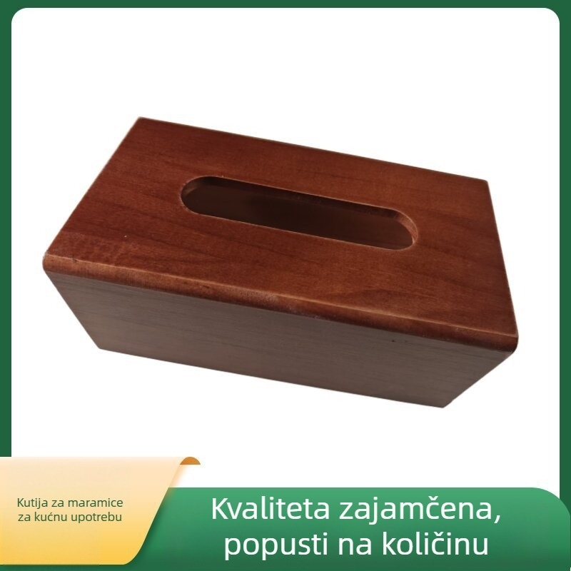 Kreativna drvena kutija za maramice za kućnu upotrebu, stolna kutija za maramice za dnevni boravak, za hotele i restorane, mogućnost graviranja logotipa