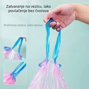 Smeće vreće sa vezicom, debelog materijala, velikog kapaciteta, za kućnu upotrebu
