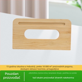 Prilagođena kvadratna kutija za maramice s bambusovim poklopcem, drvena, ručno izrađena, minimalistički dizajn