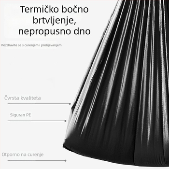 Guste crne vreće za smeće, velike veličine, s ručkom, za kućnu upotrebu, dom i kuhinju