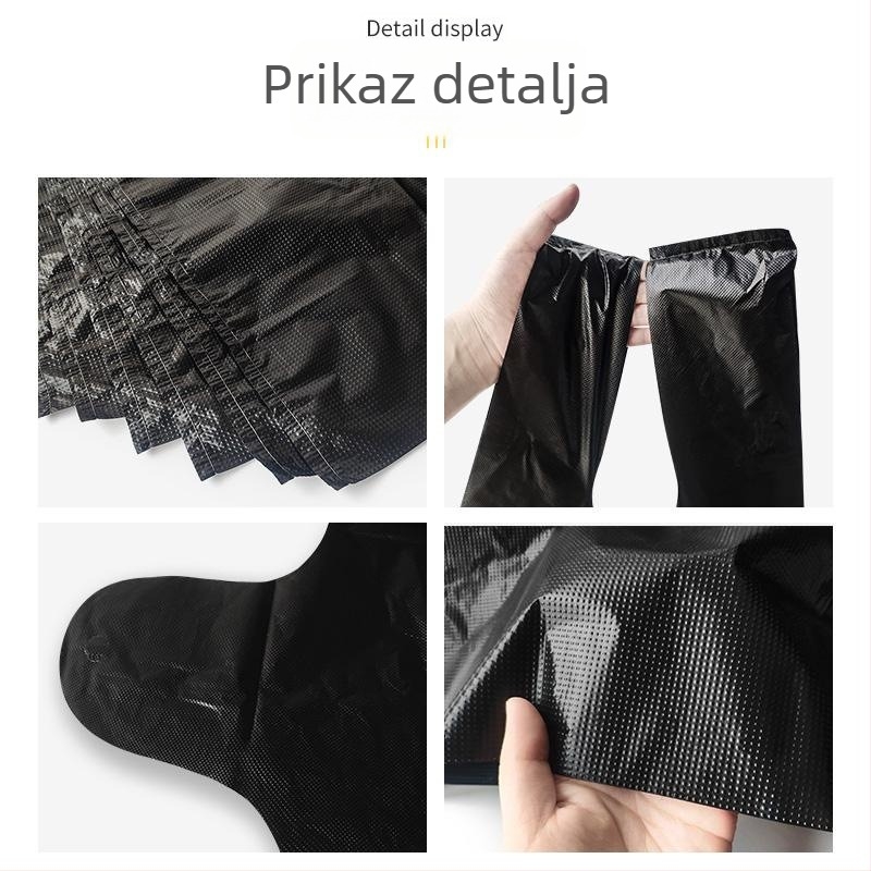 Guste crne vreće za smeće, velike veličine, s ručkom, za kućnu upotrebu, dom i kuhinju
