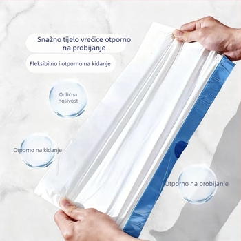 Kutija pakirane vrećice za smeće za kućnu upotrebu s vrpcom, otporne, ekstra velike, debele, za kućno skladištenje