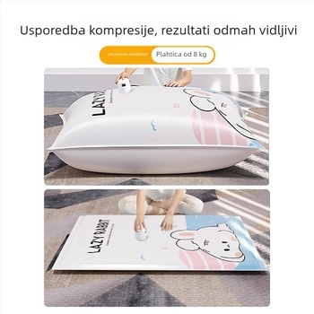 Na lageru vakuumske kompresijske vreće za putovanje odjeće i pokrivača, s pumpom, otisak crtanih likova