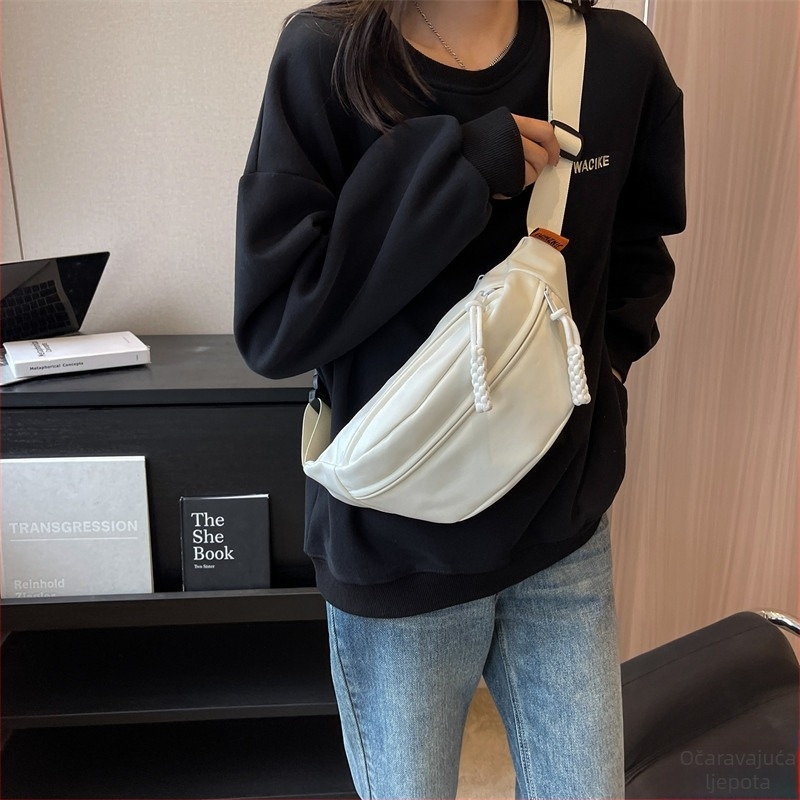 Jiaen Ženska crossbody torbica sa zatvaračem, Oxford platno, podstava od najlona, ljeto 2023, široka naramenica, gradski stil