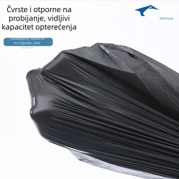 Ekstra debele vreće za smeće, 100 rolni, ekonomsko pakiranje, za kućnu i poslovnu upotrebu, s ravnim otvorom, za jednokratnu upotrebu, polietilen