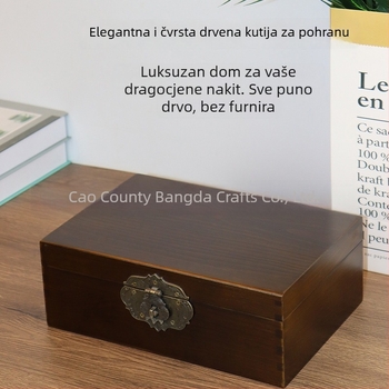 Drvena stolna kutija za pohranu kozmetike, nakita i sitnih stvari