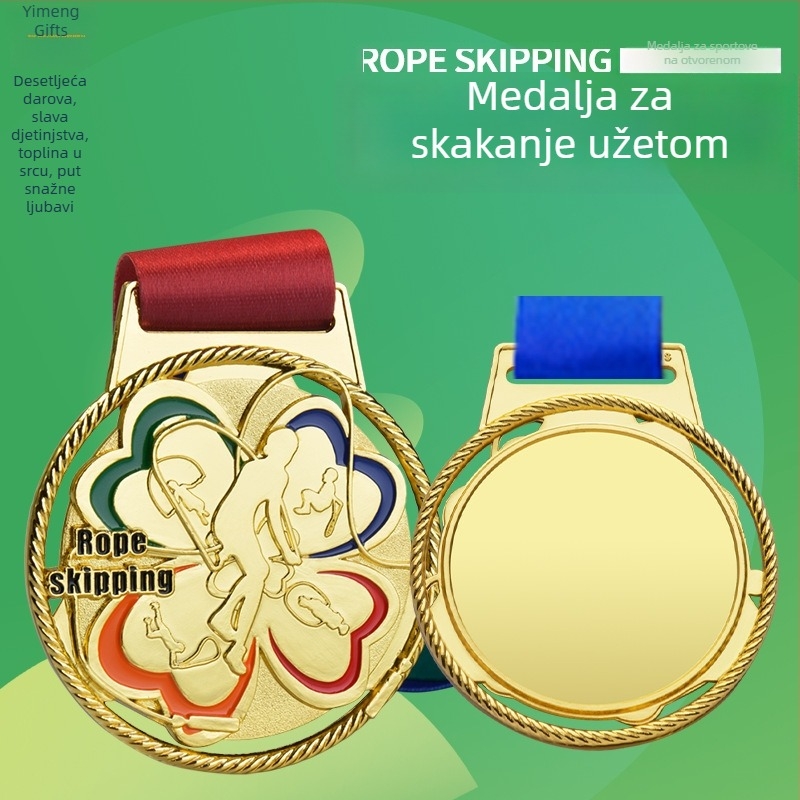 Medalja od cinkovog legura, serija za vanjske sportove, prilagodljiv logo, veličina 65×4 mm, nagrada za timove i događaje