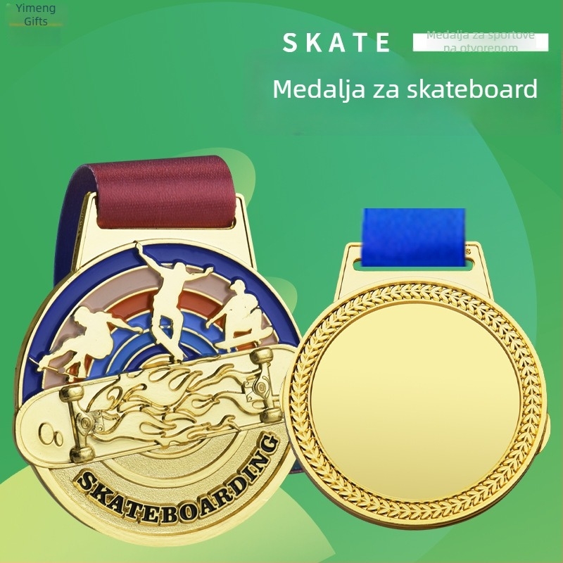 Medalja od cinkovog legura, serija za vanjske sportove, prilagodljiv logo, veličina 65×4 mm, nagrada za timove i događaje