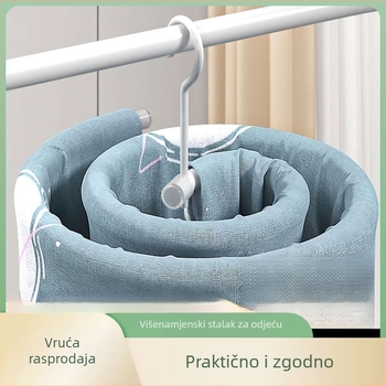 Okružni rotirajući spiralni stalak za sušenje odjeće, višenamjenski sklopivi vješalica za sušenje pokrivača i plahti