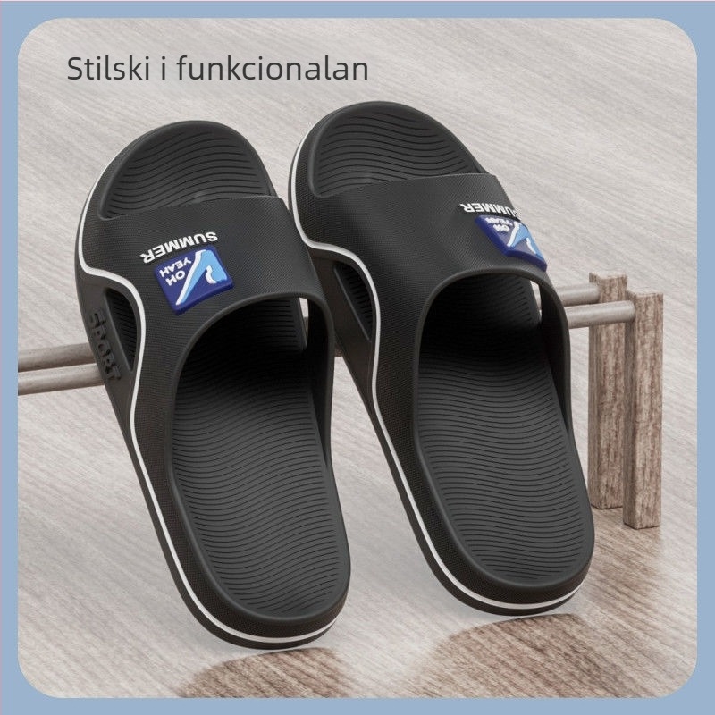 Muške ljetne papuče s debelom, izdržljivom potplatom i mekanim uloškom, protuklizne, za unutarnju i vanjsku upotrebu, za kupaonicu