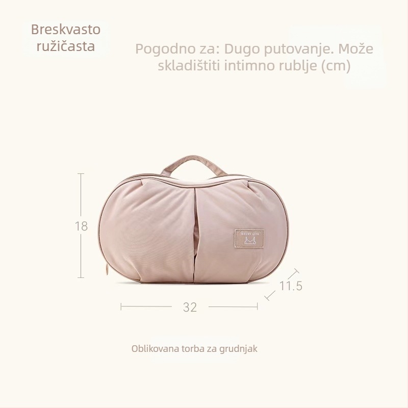 Strukturirana putna torbica za donje rublje s velikim kapacitetom – za grudnjake, gaćice, čarape i šminku, prijenosna