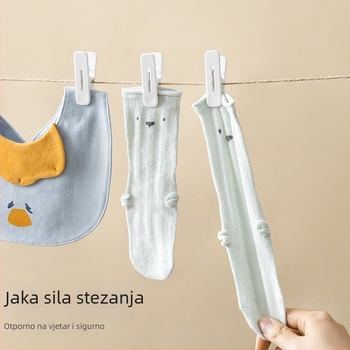 Bezšivne klipsne za sušenje rublja, plastični klipsi za vješanje odjeće, deke, velike čarape i donje rublje, kućni vješalice za pohranu, set od četiri komada