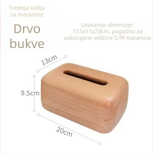 Drvena kutija za maramice za stol za kavu