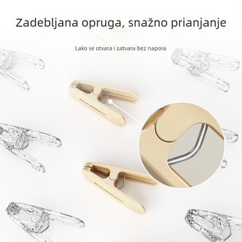 Japanski stil prozirna klipsa za sušenje, otporna na vjetar, bez tragova, za kućnu upotrebu, za odjeću, čarape i deke, protuklizna