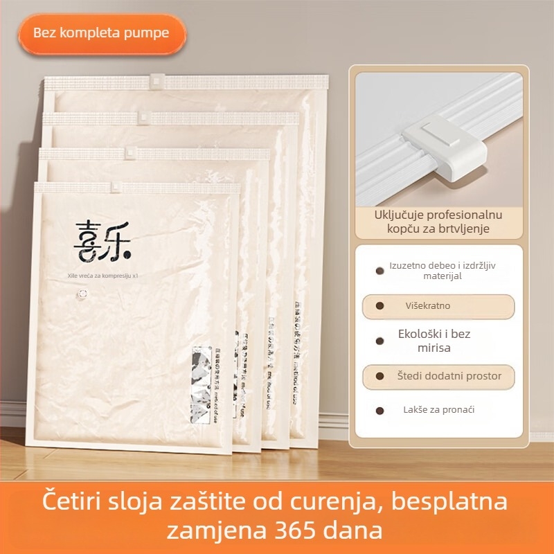 Vakuumske kompresijske vreće, debele verzije, za kućnu upotrebu, namijenjene za skladištenje deka, odjeće i posteljine.
