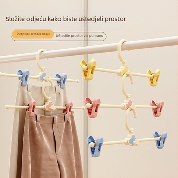 Vješalica za hlače s klipsama, u obliku oblaka, jače izdržljiva, protuklizna, višenamjenska garderobna vješalica