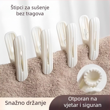 Klipovi za sušenje bez tragova, otporni na vjetar, čvrsto pričvršćeni za kućnu upotrebu, plastični mali klipsi za čarape, ručnike i posteljinu