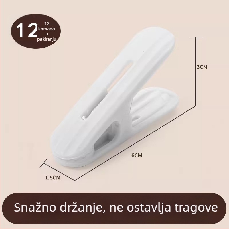 Klipovi za sušenje bez tragova, otporni na vjetar, čvrsto pričvršćeni za kućnu upotrebu, plastični mali klipsi za čarape, ručnike i posteljinu