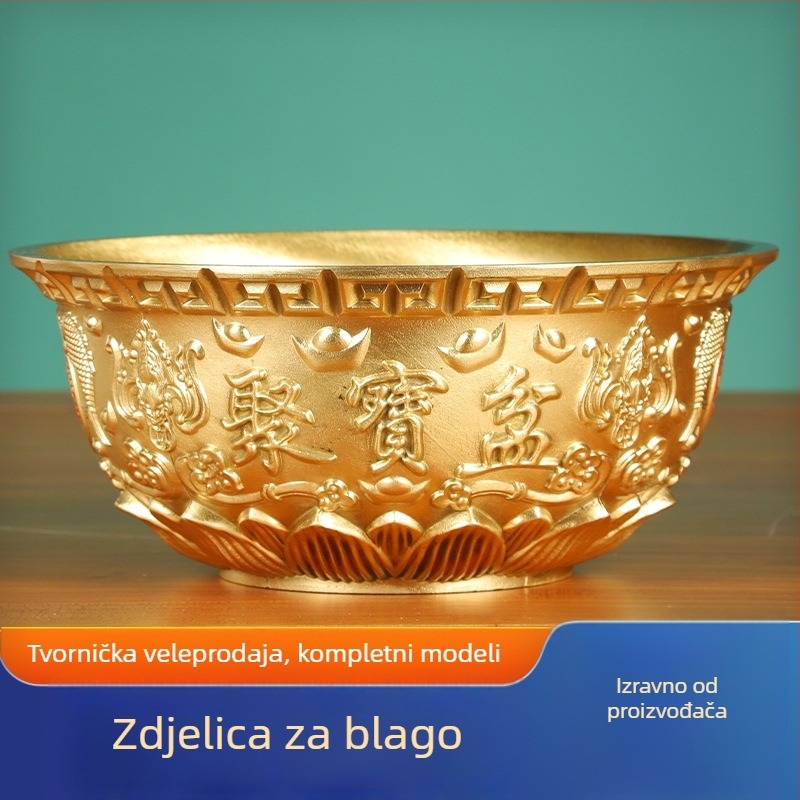 Medeno-brončani rog obilja – posuda za kućnu dekoraciju