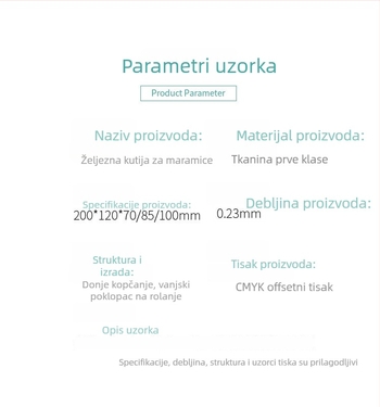 Prilagođena metalna kutija za maramice za automobil s prozorom za izvlačenje