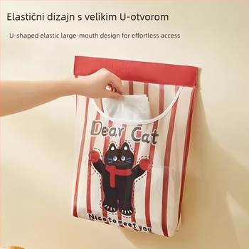 Vješena mrežasta vrećica za skladištenje na zid, veliki kapacitet, kuhinjski organizator, prozračna mreža