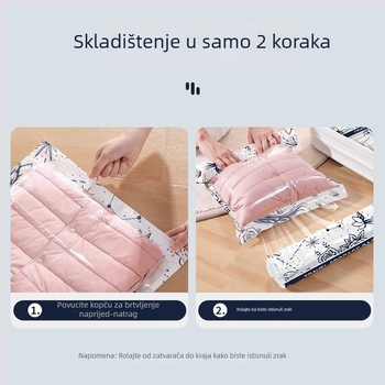 Ručna uvijena vakuumska vrećica za prtljagu, za organizaciju odjeće, zapečaćena