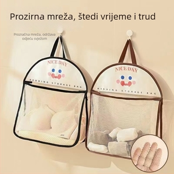 Vješeni organizator za donje rublje i čarape s mrežastim pretincima za ormar, vrata ili zid
